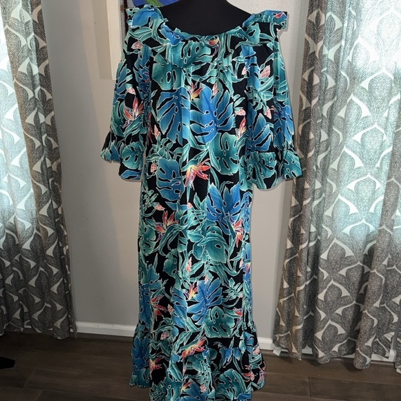 Hilo Hattie Hawaiian Original Maxi Dress Large - Picture 5 of 8